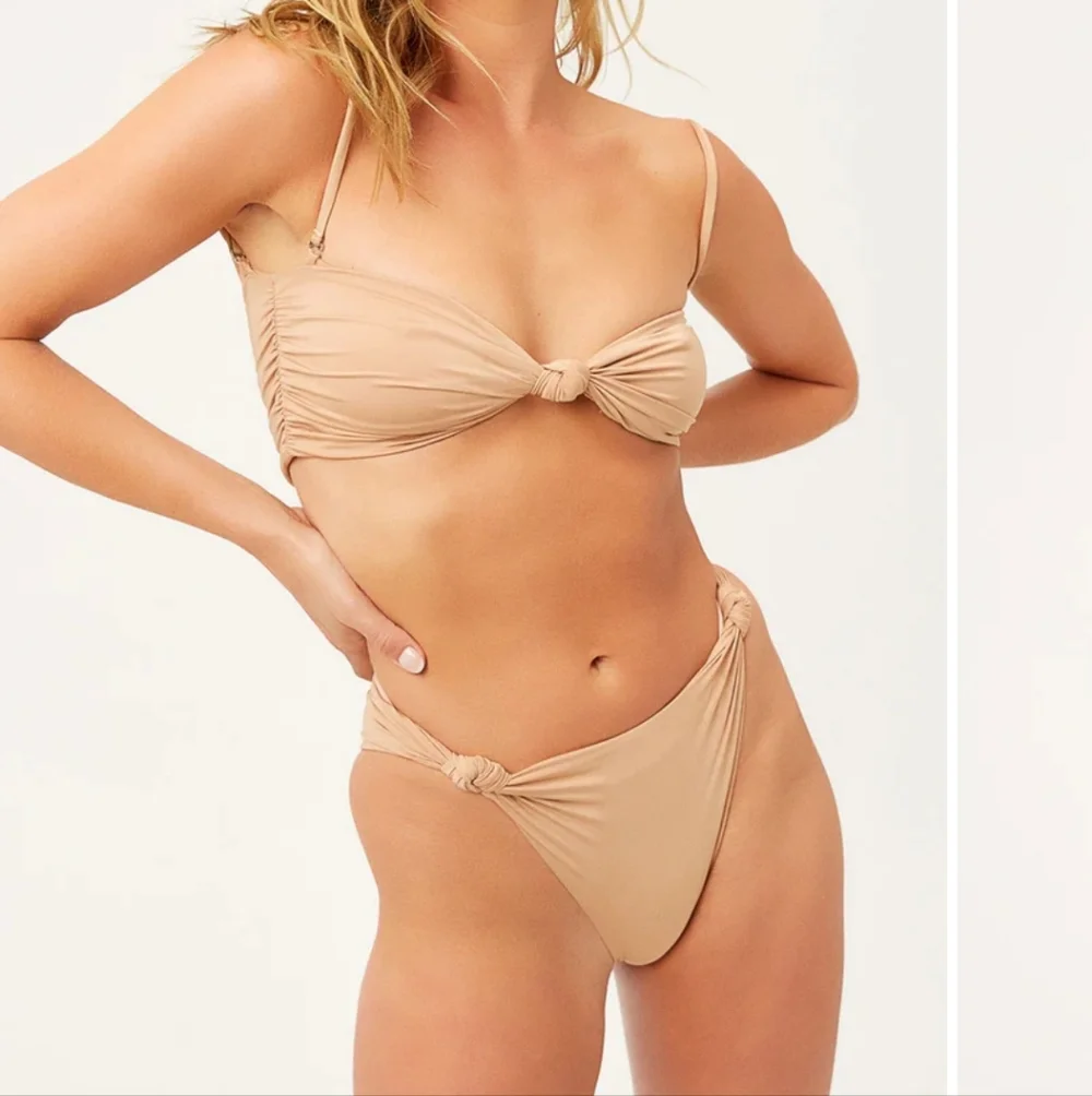 Frankie's Bikinis Classic Tan Bikini  Carrie Bandue Top And Monica Cheeky Bottom